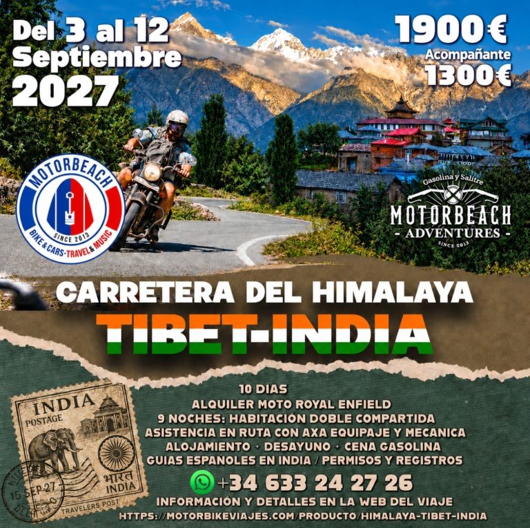 Viaje en moto al Himalaya, Spiti y Tíbet 2027