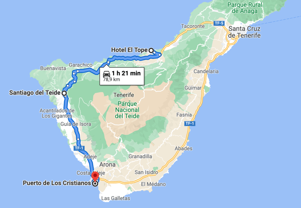 Ruta Motorbeach Tenerife hacia La Gomera.