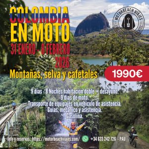 COLOMBIA en moto. Montañas, Cafetales, Pueblos Coloniales, Belleza Natural.