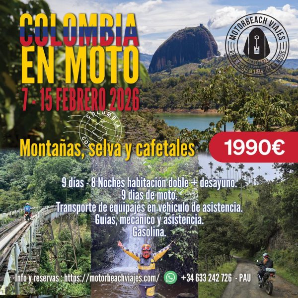 COLOMBIA en moto. Montañas, Cafetales, Pueblos Coloniales, Belleza Natural.