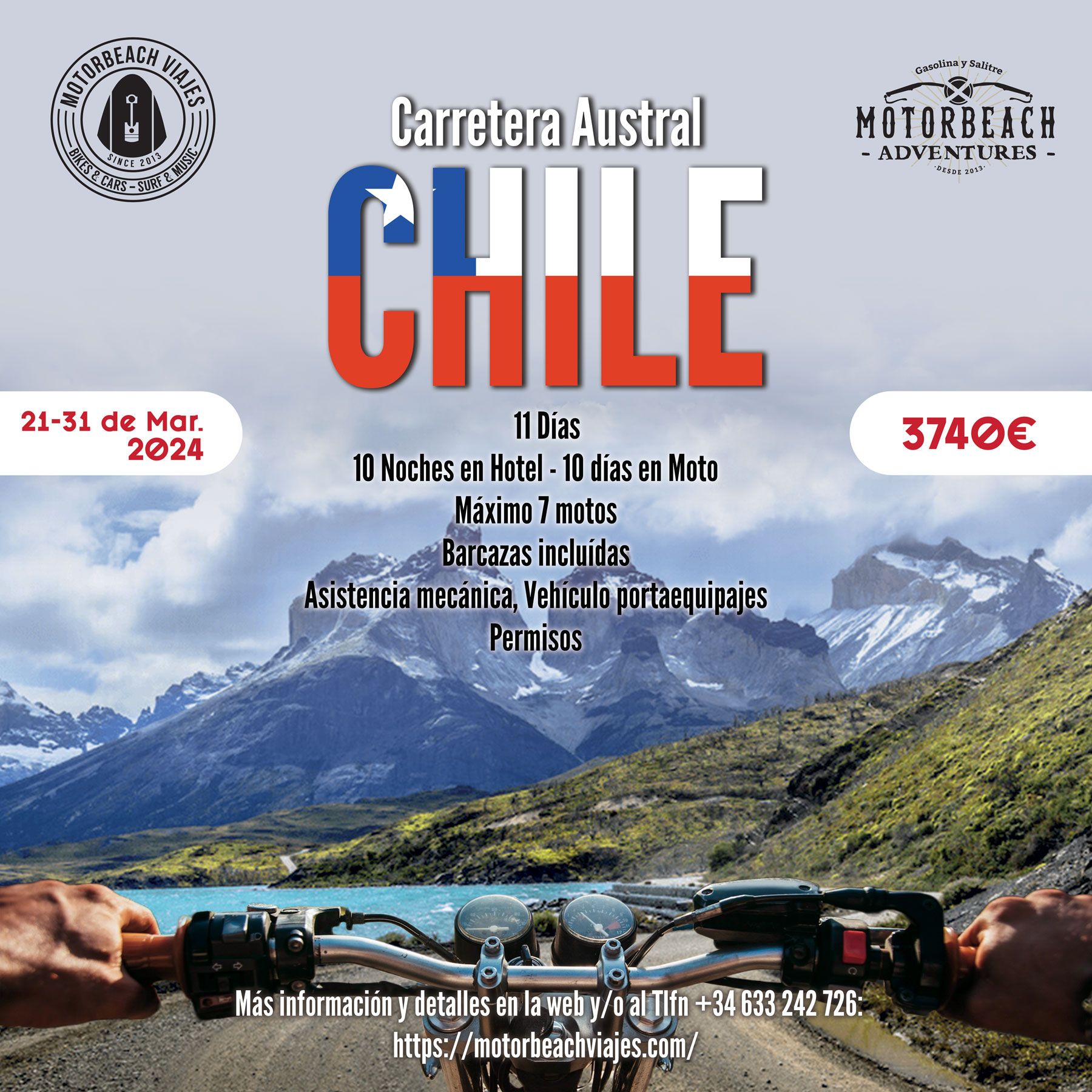 En este momento estás viendo Carretera Austral en moto, Patagonia – Chile.