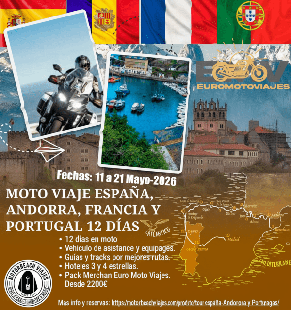 Tour España, Pirineos, Francia, Picos de Europa y Portugal